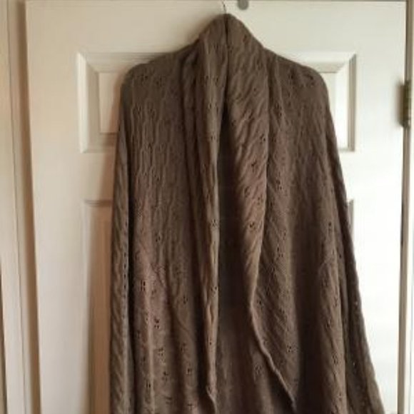 Peck & Peck duster cardigan lightweight Pointelle - Picture 1 of 8